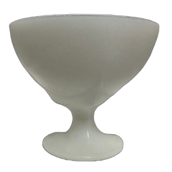 Vintage Indiana‎ Glass Milk Depression Glass Pedestal Dish Textured - Picture 6 of 11